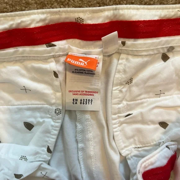 Women white Puma golf crop pants size 8 - Picture 3 of 5